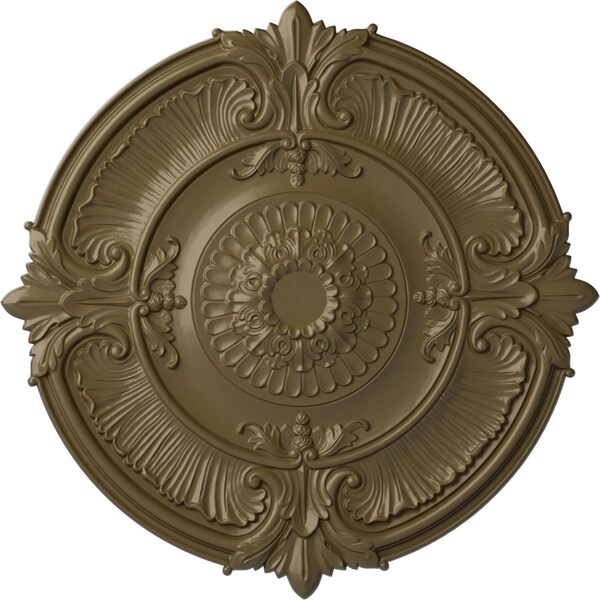 Ekena Millwork Attica Acanthus Leaf Ceiling Medallion (Canopies up to 4 5/8"), 53 1/2"OD x 3 1/2"P, Mississippi Mud CM53ATMMF - main